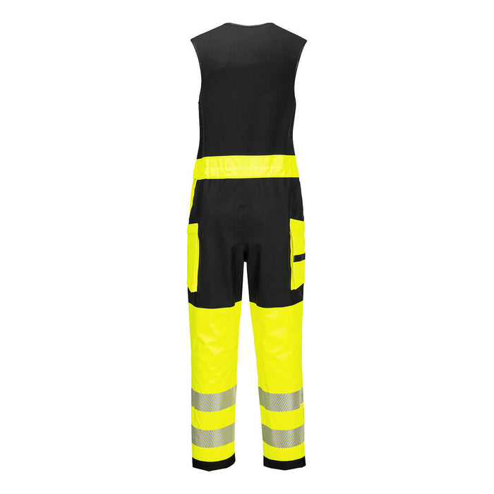 Portwest T150 - PW3 Hi-Vis Rain Salopettes (3L) Yellow/Black