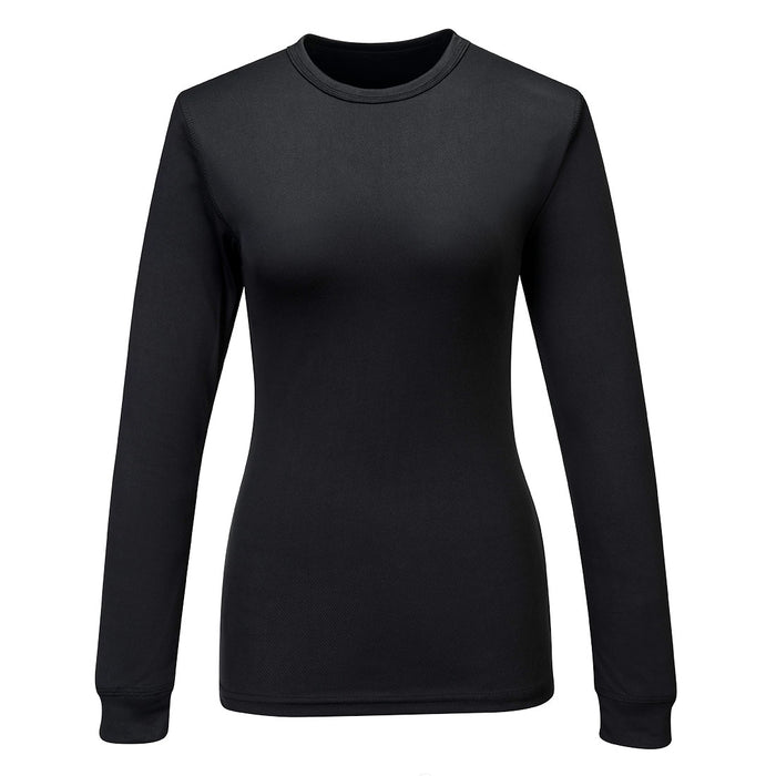 Portwest B136 - Women's Baselayer Top L/S - Black
