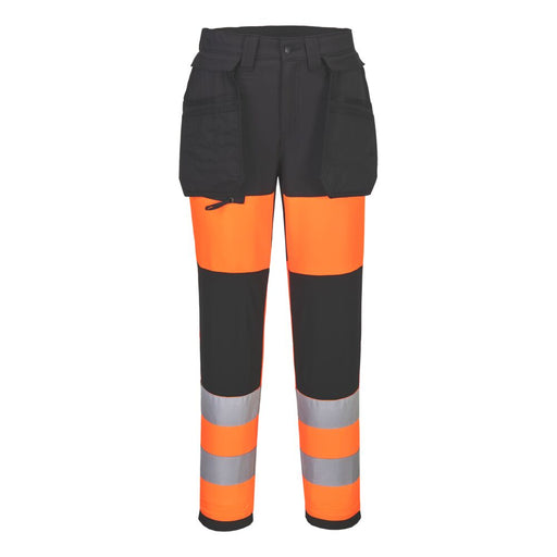 Portwest CD847 - WX2 Eco Hi-Vis Women's Class 1 Stretch Trouser - Orange/Black