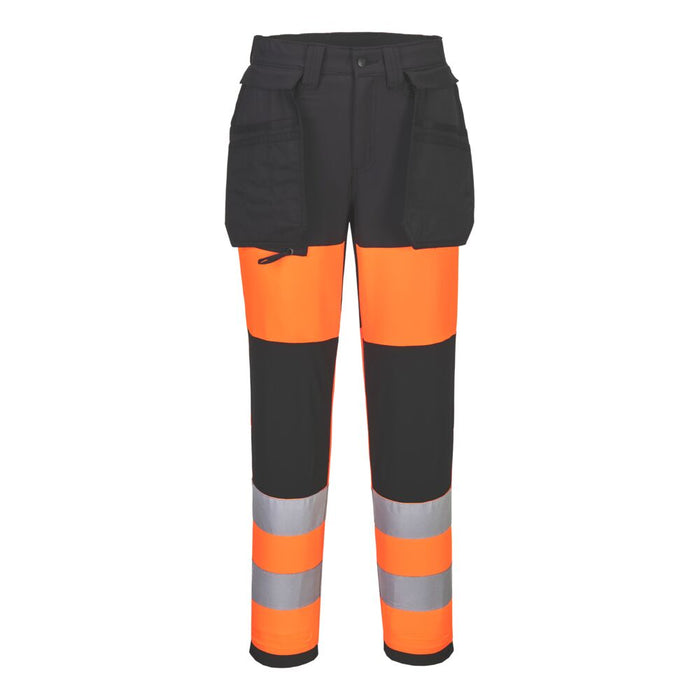 Portwest CD847 - WX2 Eco Hi-Vis Women's Class 1 Stretch Trouser - Orange/Black