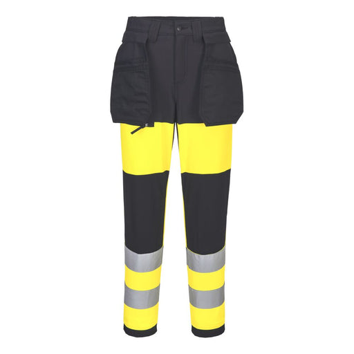 Portwest CD847 - WX2 Eco Hi-Vis Women's Class 1 Stretch Trouser - Yellow/Black