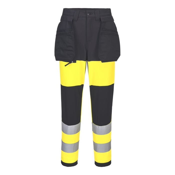 Portwest CD847 - WX2 Eco Hi-Vis Women's Class 1 Stretch Trouser - Yellow/Black