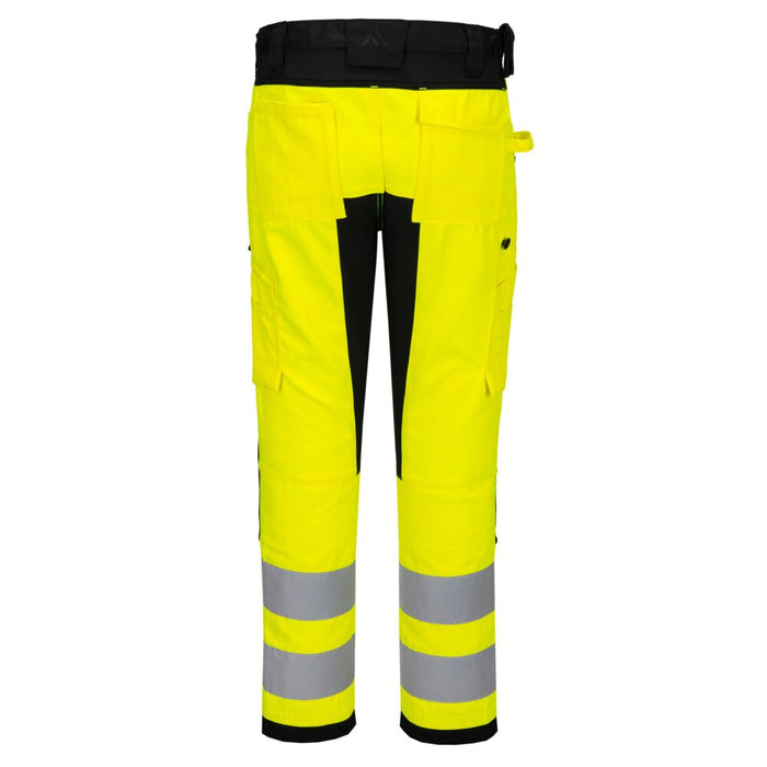 Portwest CD848 - WX2 ECO Hi-Vis Stretch Trade Trouser - Yellow/Black