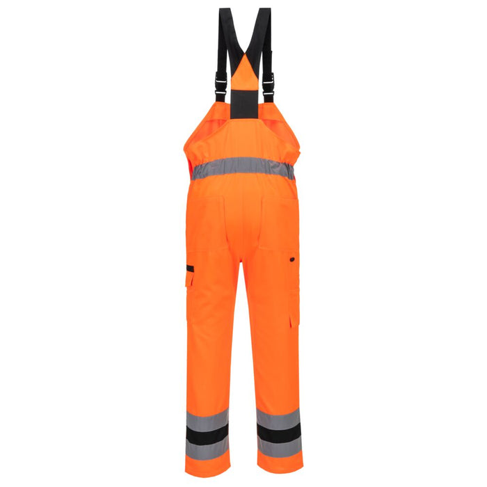 Portwest CD852 - WX2 Eco Hi-Vis Bib & Brace - Orange/Black