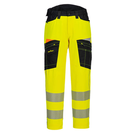 Portwest DX4 Hi-Vis Service Trousers Yellow/Black