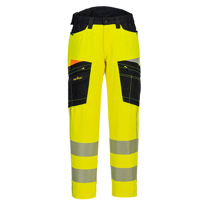 Portwest DX4 Hi-Vis Service Trousers Yellow/Black
