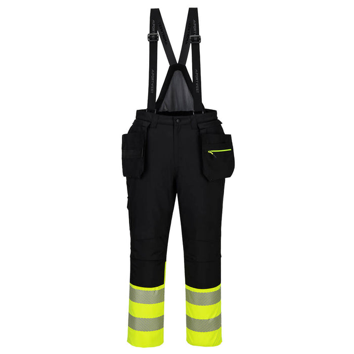 Portwest DX437 - DX4 Hi-Vis Class 1 Winter Bib and Brace Yellow/Black