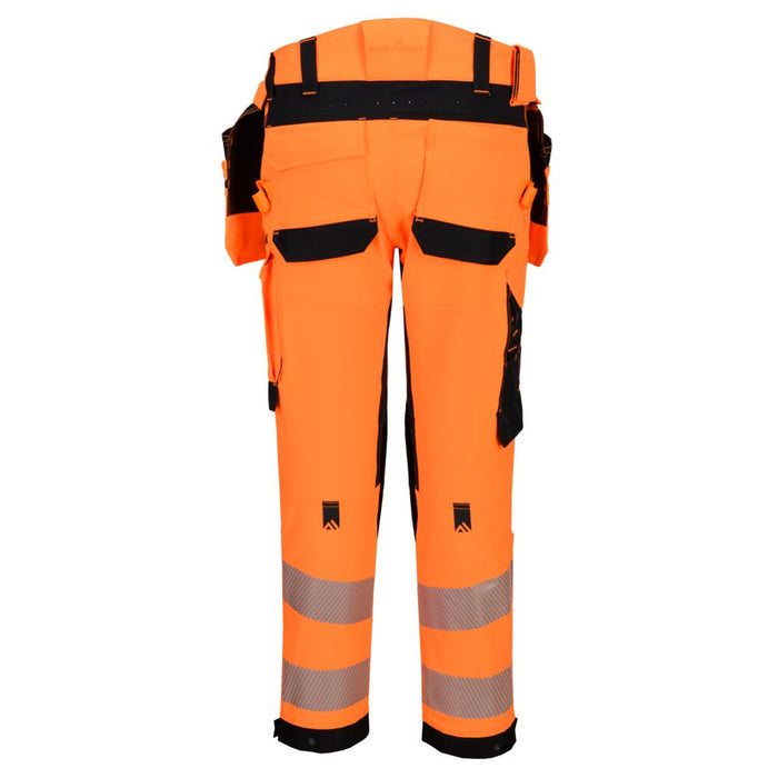 Portwest EV448 - EV4 Hi-Vis Stretch Detachable Holster Class 2 Trousers - Orange/Black