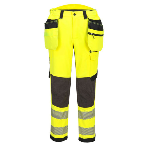 Portwest EV448 - EV4 Hi-Vis Stretch Detachable Holster Class 2 Trousers - Yellow/Black