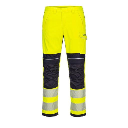Portwest FR406 - PW3 Modaflame Work Hi-Vis Multi-Norm FR Trousers - Yellow/Navy