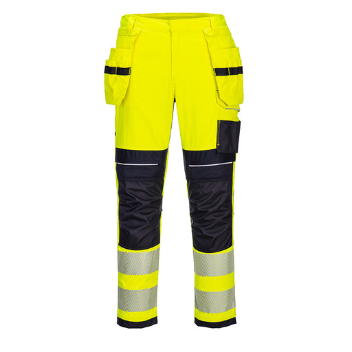 Portwest FR407 - PW3 Modaflame Work Hi-Vis FR Holster Trousers - Yellow/Navy