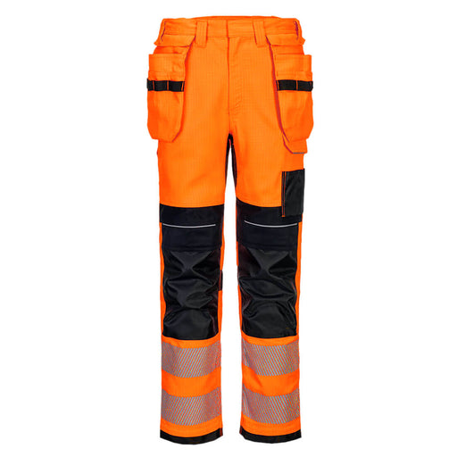 Portwest FR415 - PW3 Modaflame Work HVO FR Holster Trousers - Orange/Black