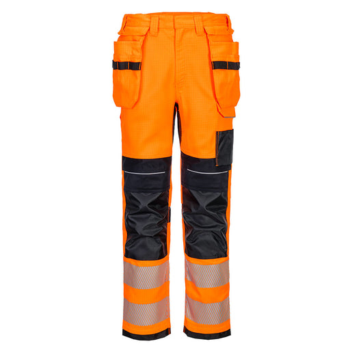 Portwest FR415 - PW3 Modaflame Work HVO FR Holster Trousers - Orange/Navy