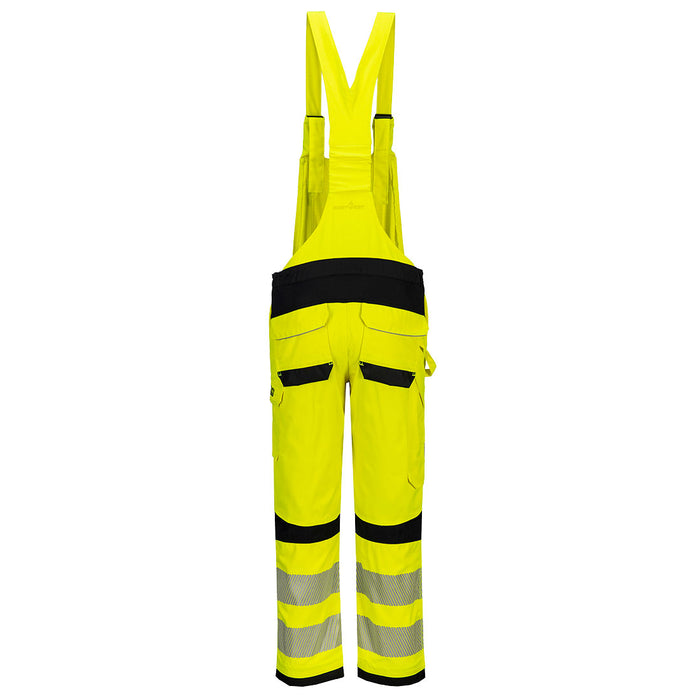 Portwest FR420 - PW3 Modaflame Work Hi-Vis Multi-Norm FR Bib and Brace - Yellow/Black