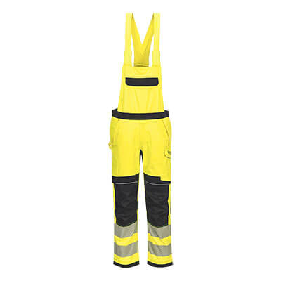 Portwest FR420 - PW3 Modaflame Work Hi-Vis Multi-Norm FR Bib and Brace - Yellow/Black