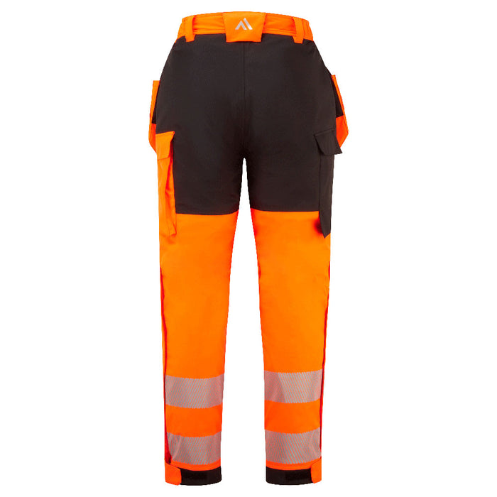 Portwest FR427 - PW3 Modaflame Rain+ Hi-Vis FR Winter Holster Trousers - Orange/Black