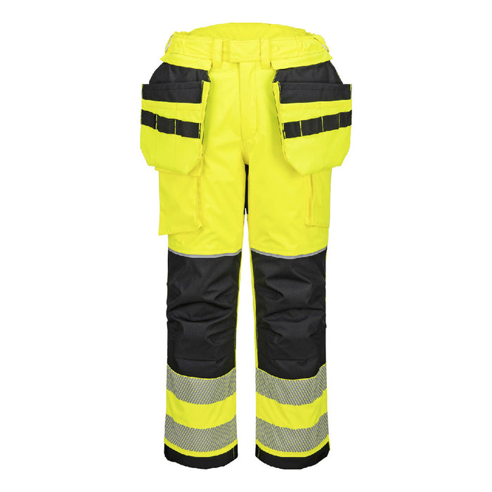 Portwest FR427 - PW3 Modaflame Rain+ Hi-Vis FR Winter Holster Trousers - Yellow/Black