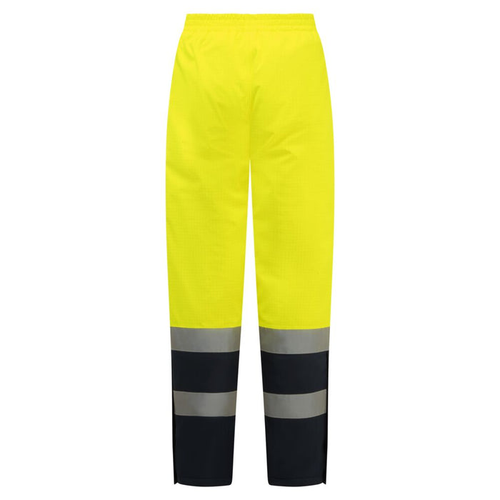 Portwest FR434 - Bizflame Rain+ Hi-Vis Multi-Norm Contrast FR Winter Trousers - Yellow/Navy