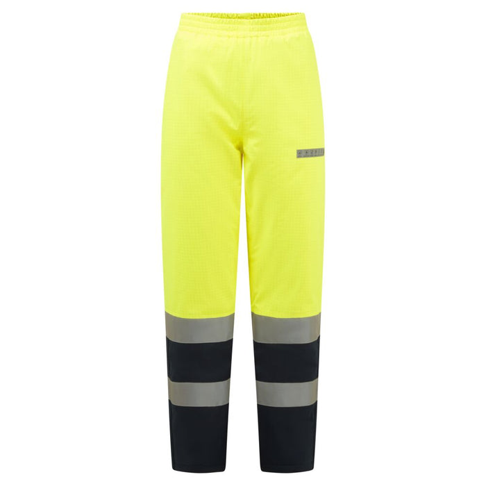 Portwest FR434 - Bizflame Rain+ Hi-Vis Multi-Norm Contrast FR Winter Trousers - Yellow/Navy