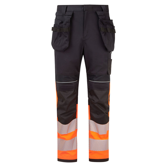 Portwest FR452 - PW3 Modaflame Work HVO Class 1 FR Holster Trousers - Orange/Black