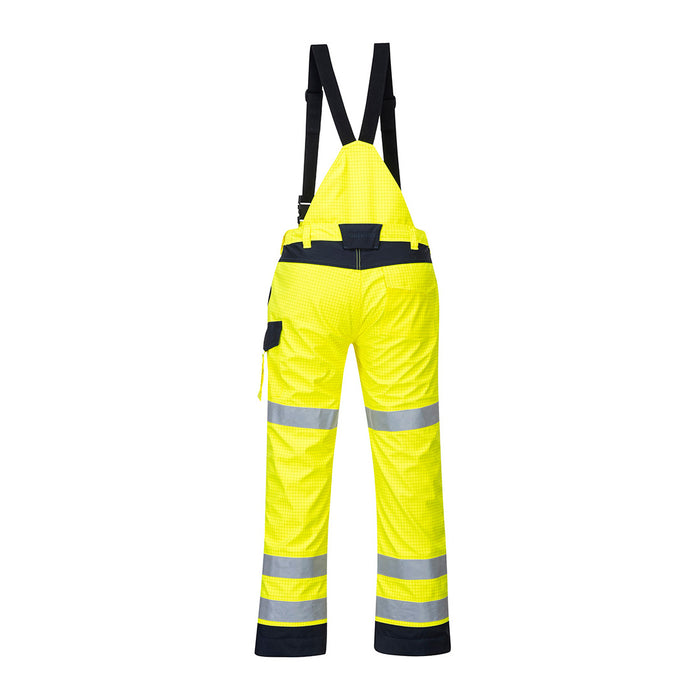 Portwest MV71 - Modaflame Rain+ Hi-Vis Multi-Norm Contrast FR Trousers - Yellow/Navy