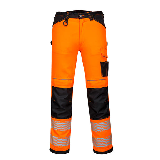 Portwest PW3 Hi-Vis Work Trousers Orange/Black