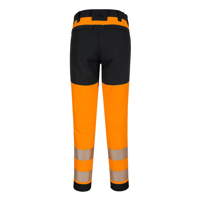 Portwest T140 - PW3 Hi-Vis Stretch Trouser - Orange/Black