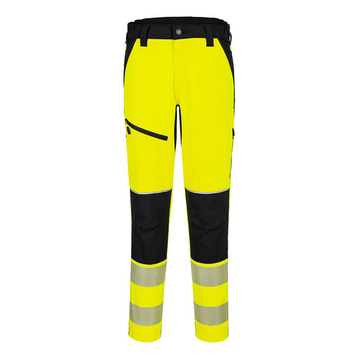 Portwest T140 - PW3 Hi-Vis Stretch Trouser - Yellow/Black