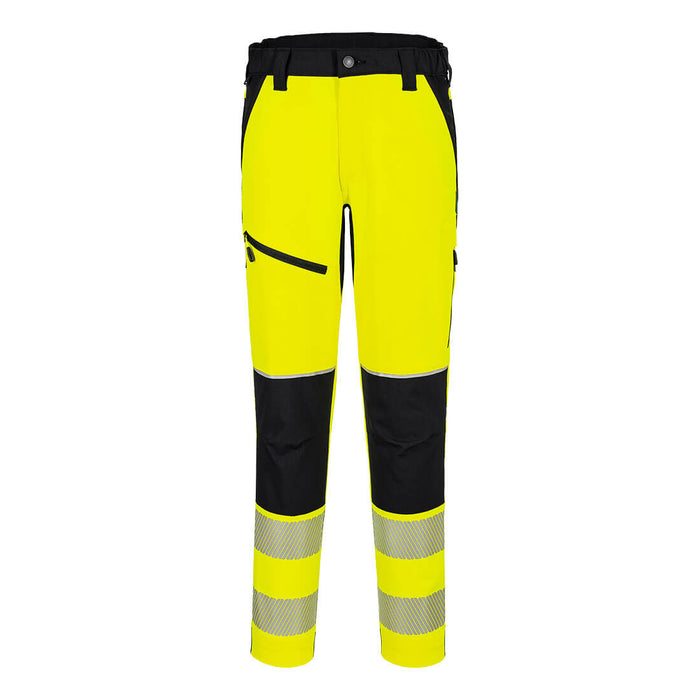 Portwest T140 - PW3 Hi-Vis Stretch Trouser - Yellow/Black