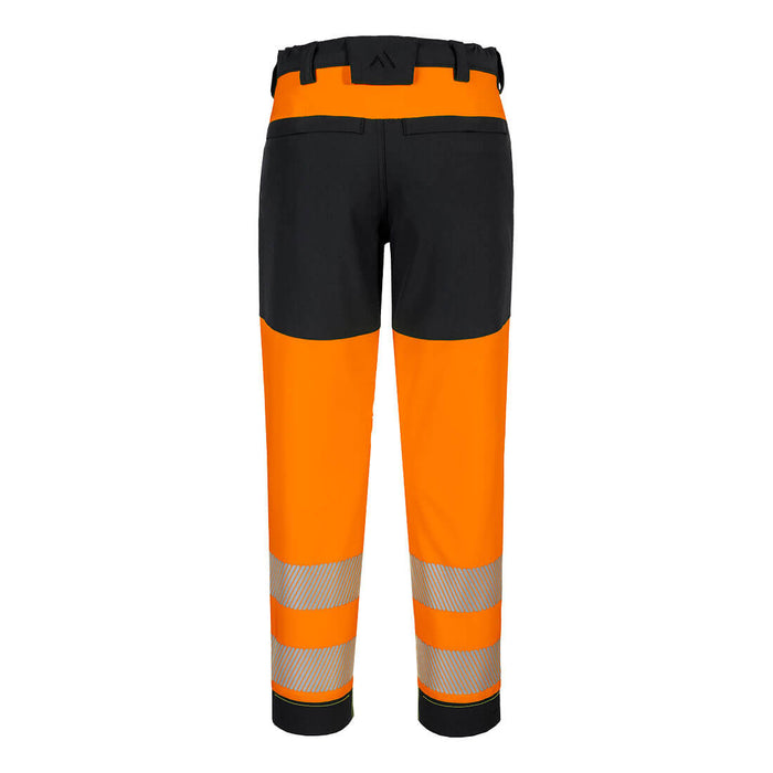 Portwest T141 - PW3 Hi-Vis Women's Stretch Trouser - Orange/Black