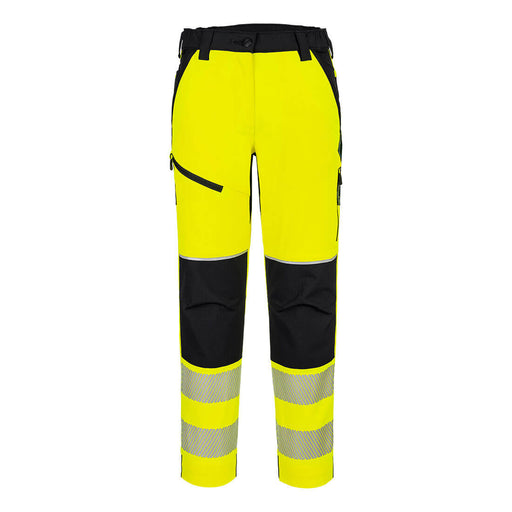 Portwest T141 - PW3 Hi-Vis Women's Stretch Trouser - Yellow/Black