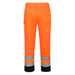 Portwest T143 - Hi-Vis Mesh Panel Trousers - Orange/Navy