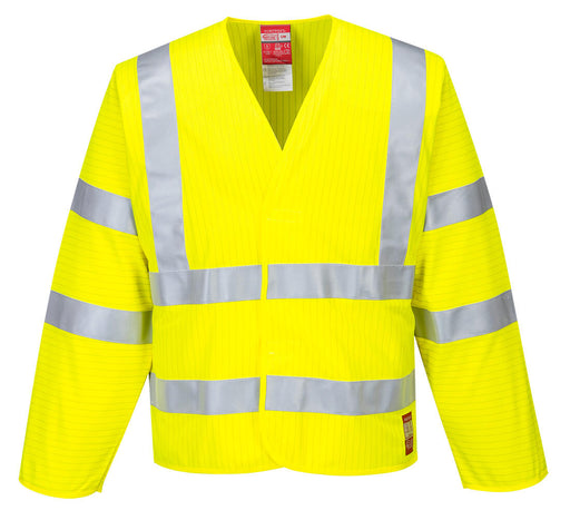 Portwest FR85 - Bizflame Hi-Vis FR Long Sleeve Vest - Yellow