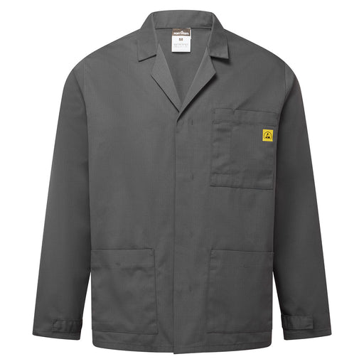 Portwest AS18 - Anti-Static ESD Lab Jacket - Zoom Grey