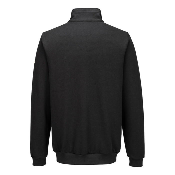 Portwest AS25 - Anti-Static ESD Zip Sweatshirt - Black