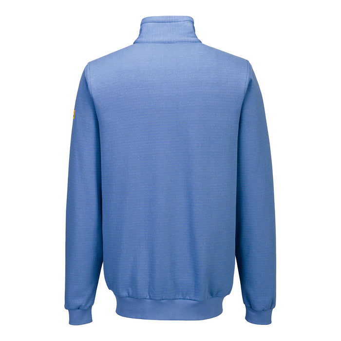 Portwest AS25 - Anti-Static ESD Zip Sweatshirt - Hamilton Blue