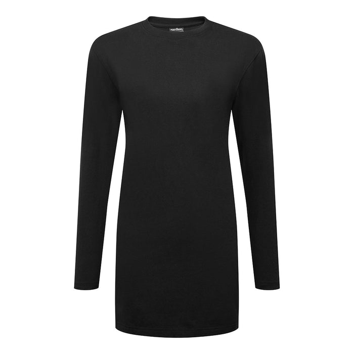 Portwest B194 - Women's Cotton Modesty T-Shirt L/S - Black