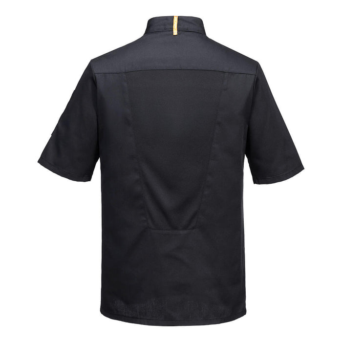 Portwest C739 - Chef's Mesh Air Pro Asymmetrical Jacket S/S - Black