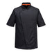 Portwest C739 - Chef's Mesh Air Pro Asymmetrical Jacket S/S - Black