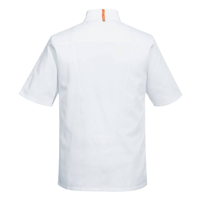 Portwest C739 - Chef's Mesh Air Pro Asymmetrical Jacket S/S - White