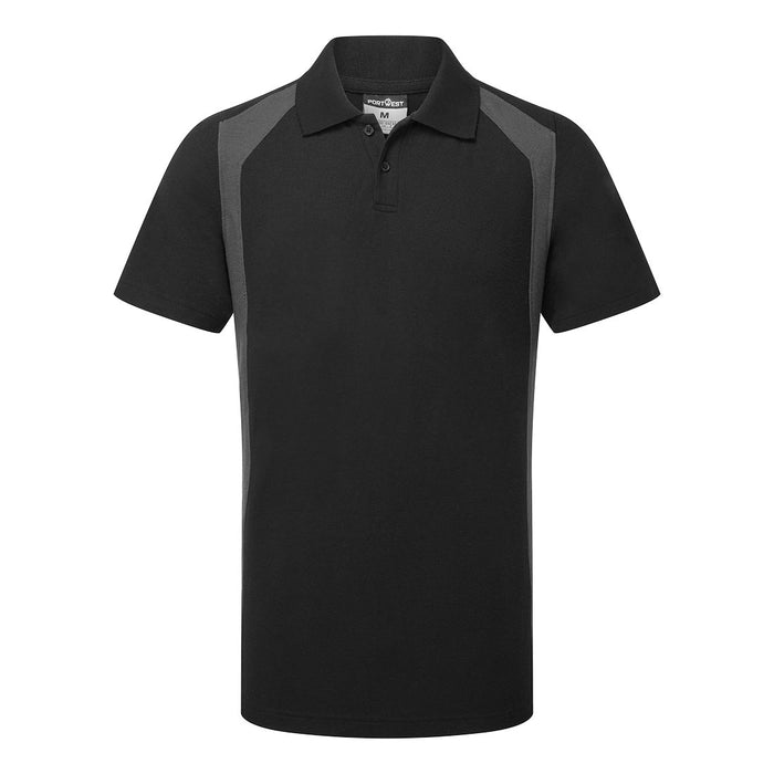 Portwest CD812 - WX2 Eco Polo Shirt S/S - Black/Grey