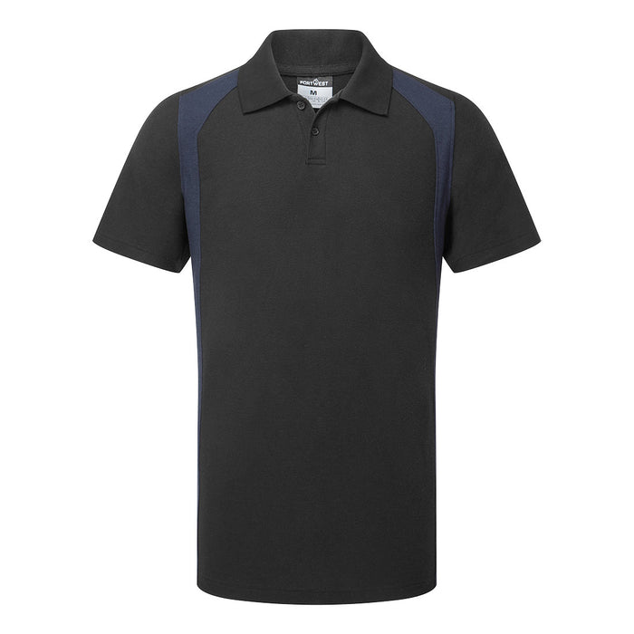 Portwest CD812 - WX2 Eco Polo Shirt S/S - Black/Navy