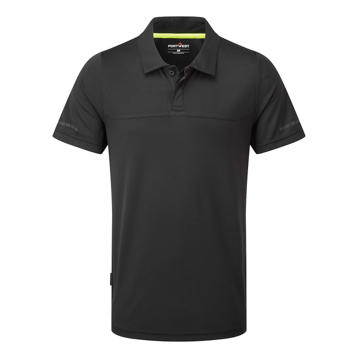 Portwest EV410 - EV4 Lightweight Polo Shirt S/S - Black
