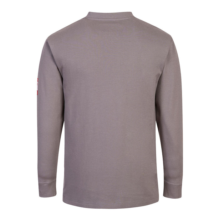 Portwest FR32 - Bizflame Knit FR Long Sleeve Henley - Grey