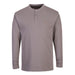 Portwest FR32 - Bizflame Knit FR Long Sleeve Henley - Grey