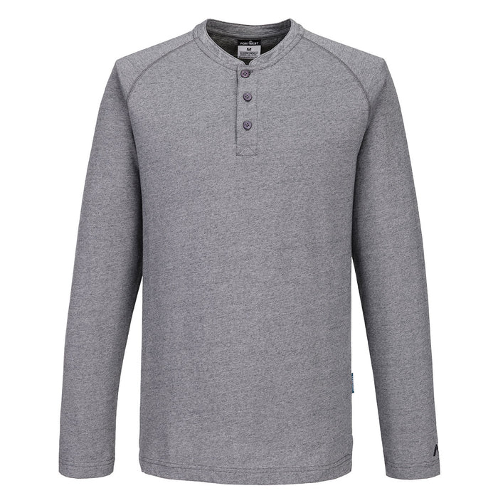 Portwest KA370 - KA3 Henley T-Shirt L/S - Zoom Grey