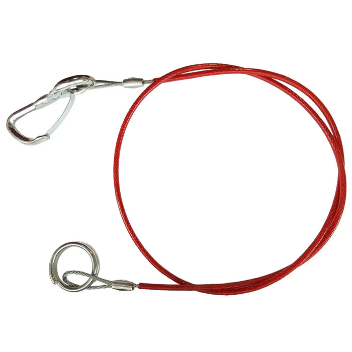 RedPart TRAILER BREAKAWAY SAFETY CABLE 1M WITH RING AND CABLE COVER Z9403/1