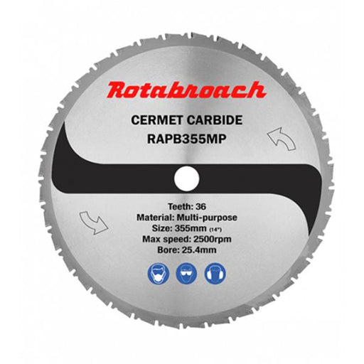 Rotabroach Rotabroach Multi Purpose Cermet Blade 355mm x 25.4mm x 36T RAPB355MP RAPB355-DEF-3