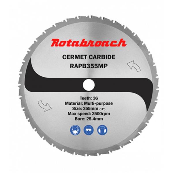 Rotabroach Rotabroach Multi Purpose Cermet Blade 355mm x 25.4mm x 36T RAPB355MP RAPB355-DEF-3