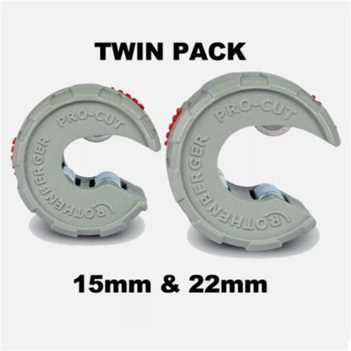 Rothenberger Rothenberger PRO-CUT Copper Tube Cutter Twin Pack 15 + 22mm 1000005177